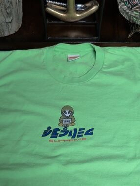 Supreme Alien Tee Lime And In Great Condition!